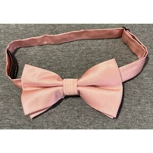 Hisdern | Men's Pink Adjustable Bowtie